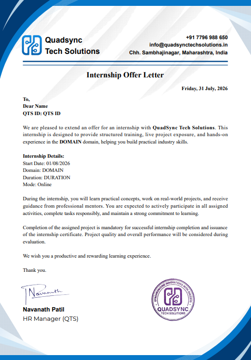 Internship Completion Certificate